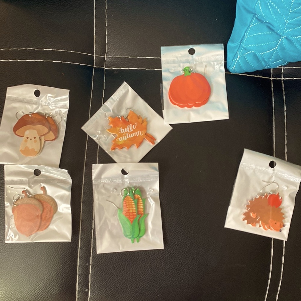 Home made fall earrings